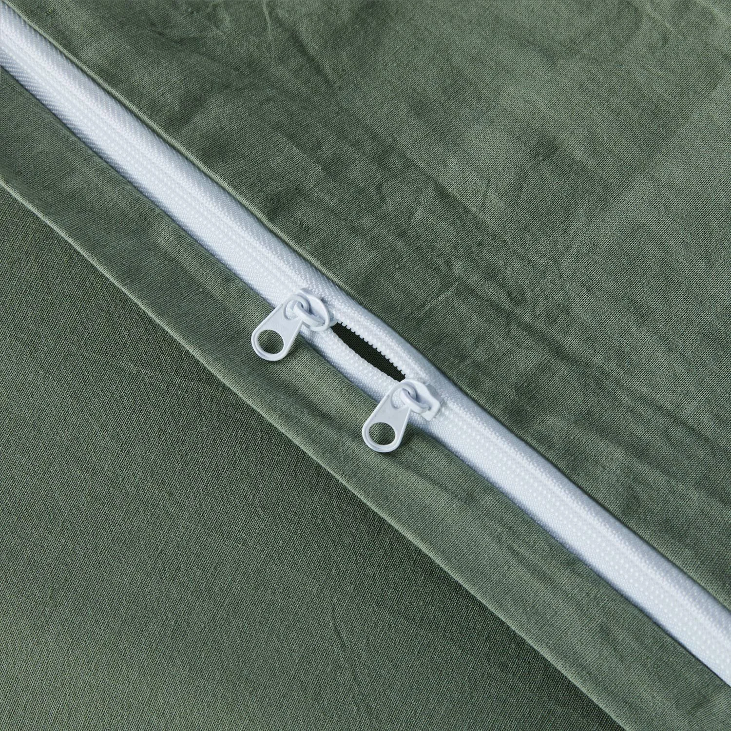 Комплект постільної білизни Sedefen, 220 x 240 см, бавовна, ренфорс, зелений, на блискавці, фото №4