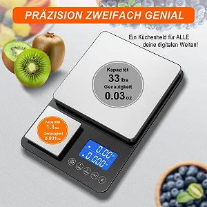 Кухонні ваги Brich з подвійною платформою 500 g/0.01 g та 15 kg/1 g 7 одиниць вимірювання ціна на synthetic.ua - Фото 1 Кухонні ваги Brich з подвійною платформою 500 g/0.01 g та 15 kg/1 g 7 одиниць вимірювання synthetic.ua - Фото 1