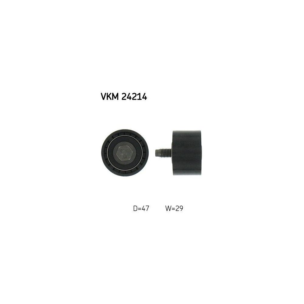 Напрямний/обвідний ролик ременя ГРМ SKF VKM 24214 для FORD знизу зліва, фото №1