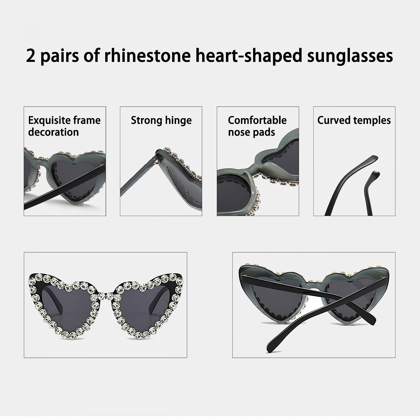 Сонцезахисні окуляри TAFACE Серце Рожевий, Чорний, фото №3