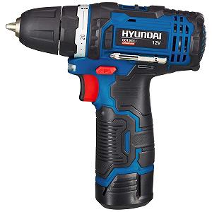 Шуруповерт HYUNDAI CD1201LI 12V Комплект Бездротовий Дриль В кейсі з 1х2.0 Аh акумулятором Швидкий зарядний Додаткові аксесуари synthetic.ua - Фото 1