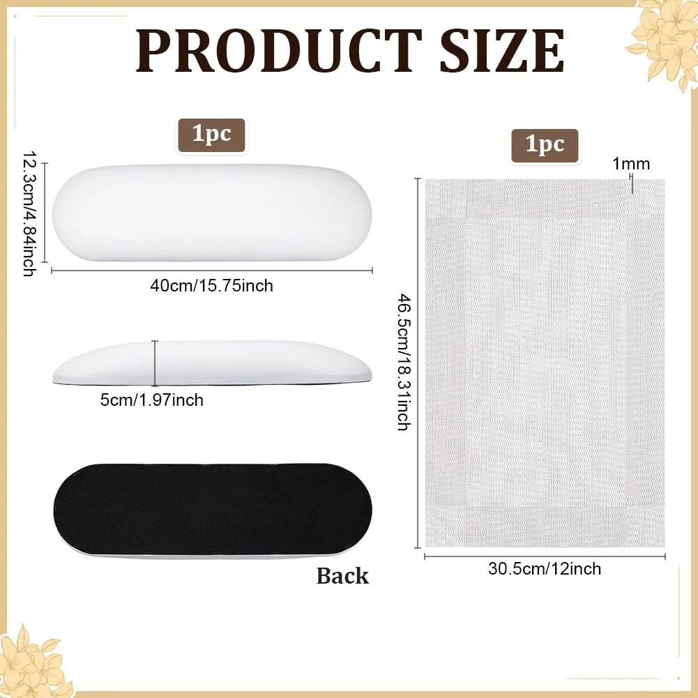 Підставка для рук для манікюру PH PandaHall Біла, подушка, тримач, шкіра + килимок, 1 шт, фото №2 Підставка для рук для манікюру PH PandaHall Біла, подушка, тримач, шкіра + килимок, 1 шт, фото №2