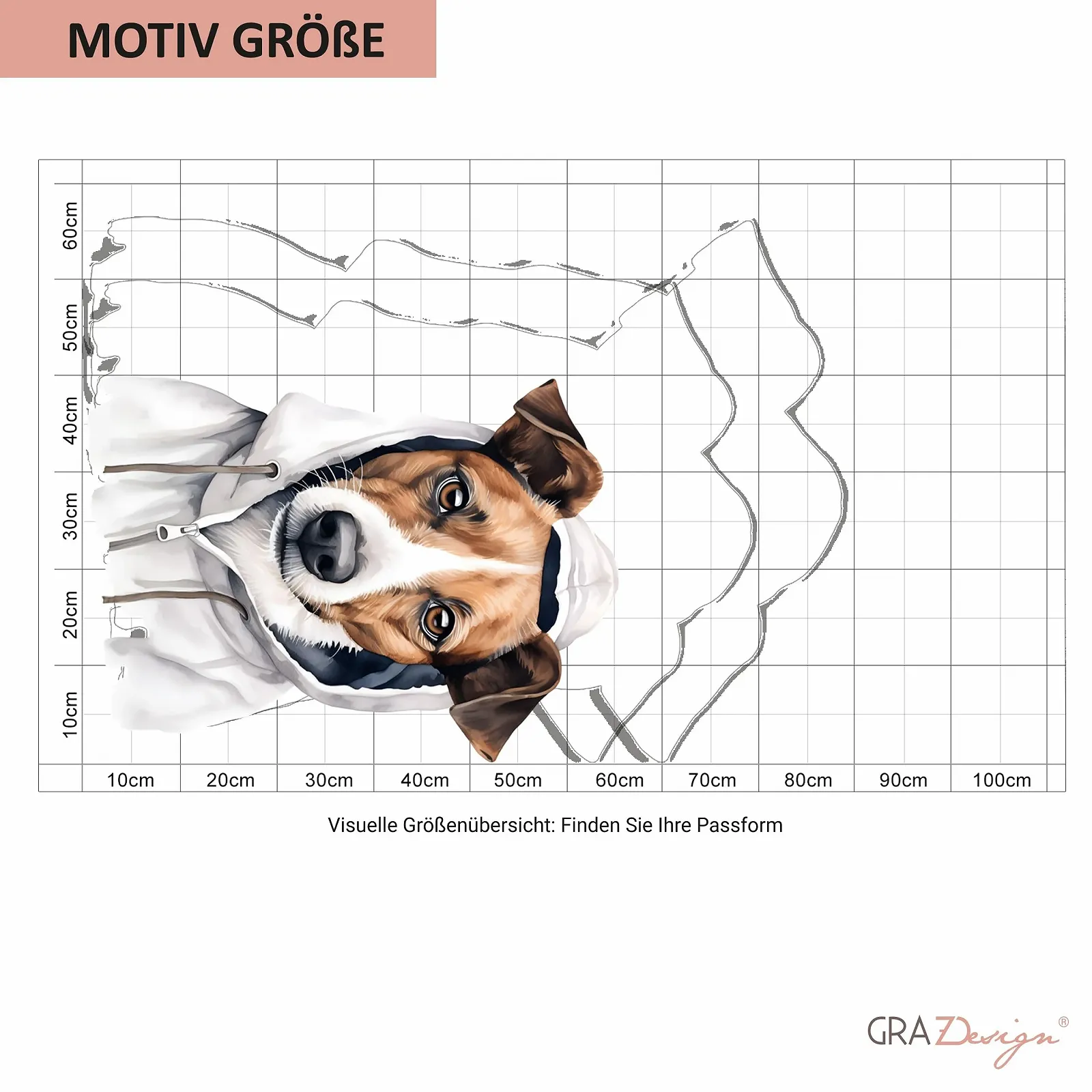 Наклейка на стіну GRAZDesign Джек-рассел-тер'єр 56 x 40 см, фото №4