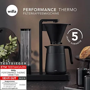 Капельная кофеварка Wilfa Performance Thermal 1.25 л 1600 Вт черная synthetic.ua - Фото 1