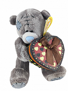 Мягкая игрушка Мишка Тедди с подарочной коробкой коричневое Сердечко 20см 159584 - Фото 1