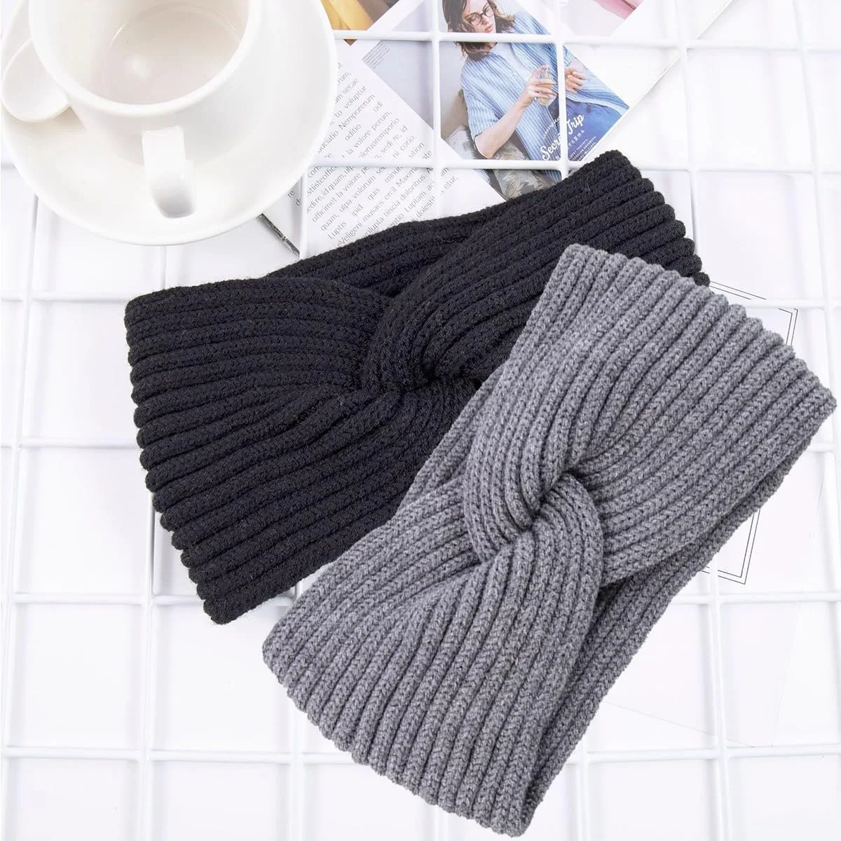 В'язана Пов'язка на Голову для Зими, фото №3 В'язана Пов'язка на Голову для Зими, фото №3