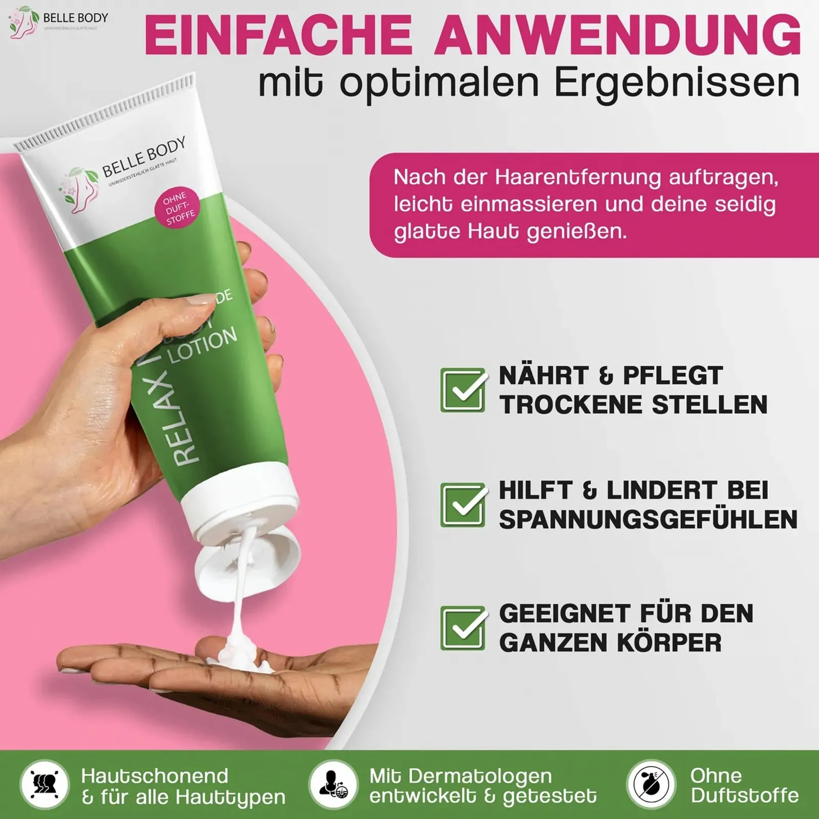 Лосьйон для тіла Belle Intensive Moisture & Soothing Care 5 x 250 мл - для ніжної регенерації шкіри - без парабенів, силіконів та ароматизаторів, фото №2 Лосьйон для тіла Belle Intensive Moisture & Soothing Care 5 x 250 мл - для ніжної регенерації шкіри - без парабенів, силіконів та ароматизаторів, фото №2