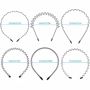 Набор металлических обручей для волос разных стилей, 6 шт. synthetic.ua - Фото 1