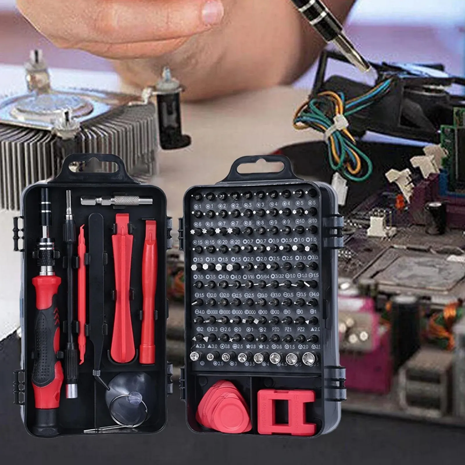 Набор отвёрток Moslalo Электронный 115-в-1, фото №3 Набор отвёрток Moslalo Электронный 115-в-1, фото №3