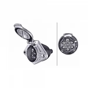 Розетка HELLA 8JB 003 833-001 для AUWÄRTER DAF FORD IVECO MAN MERCEDES-BENZ - Фото 1