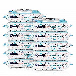 Салфетки детские Kindii Pure Water 99% 720 штук - Фото 1