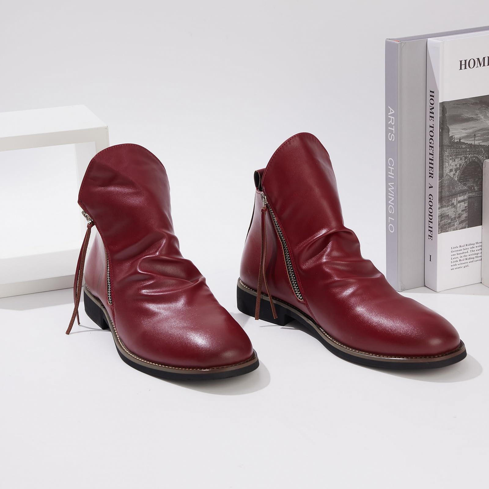 Челсі черевики Halfword шкіряні чоловічі Двостороння блискавка, фото №4