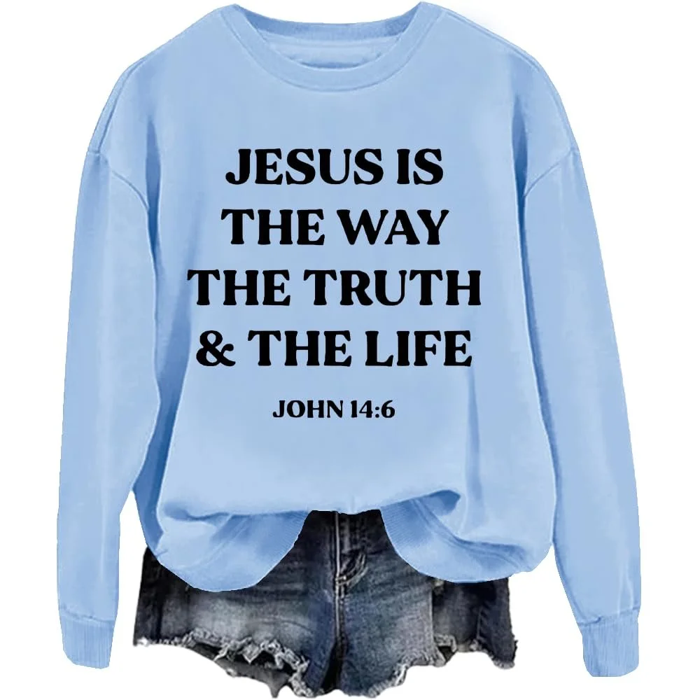 Унисекс свитшот Jesus Is The Way The Truth The Life, фото №1