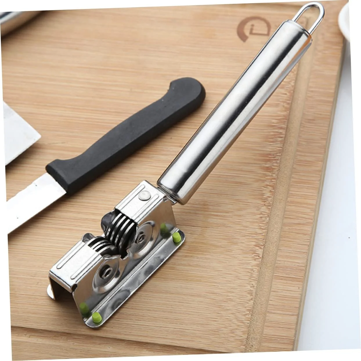 Точилка для ножей универсальная нержавеющая сталь эргономичная серебристая, фото №7