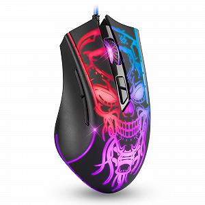 Мышь игровая Defender Bulletstorm GM-928 проводная, эргономичная, с оптическим сенсором, 7 кнопок, 4 режима DPI, многоцветная подсветка, Soft Touch корпус, черная - Фото 1