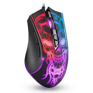 Миша ігрова Defender Bulletstorm GM-928 дротова, ергономічна, з оптичним сенсором, 7 кнопок, 4 режими DPI, багатокольорове підсвічування, Soft Touch корпус, чорна - Фото 1