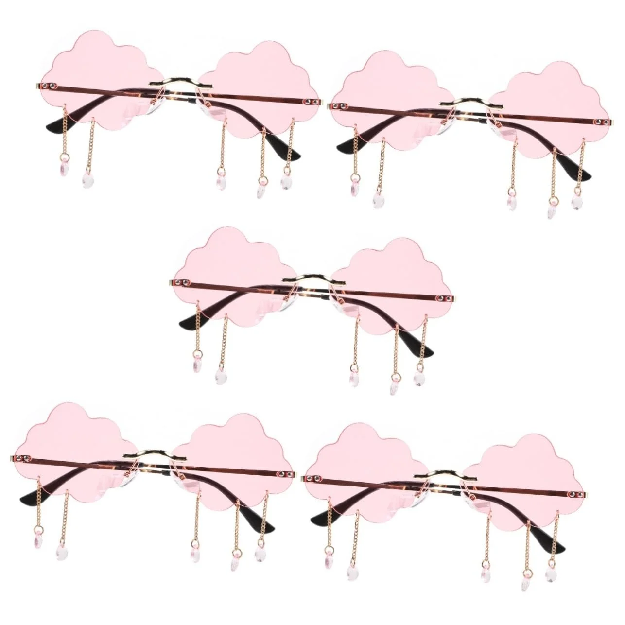 Набір сонцезахисних окулярів PACKOVE, 5 шт, рейв, модні, літні, фото №1