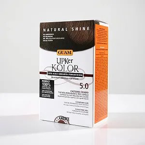 Фарба для волосся Guam Upker Kolor Natural Permanent 5.0 Світло-коричневий synthetic.ua - Фото 1