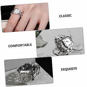 Кільце-годинник VALICLUD Жіночий Сріблястий synthetic.ua - Фото 1