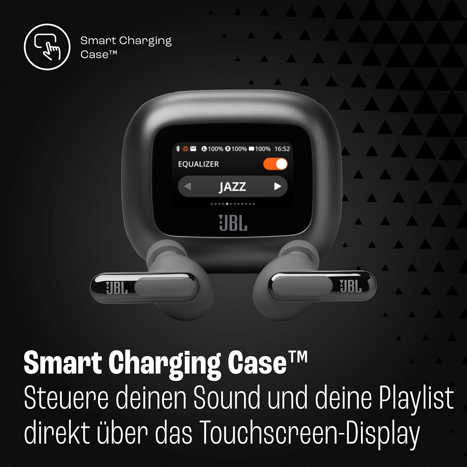 Наушники JBL Live Beam 3 беспроводные с Bluetooth, 48 часов работы, True Adaptive Noise Cancelling и высококачественный звук JBL Signature Sound, IP55, с вкладышами, черные, фото №7