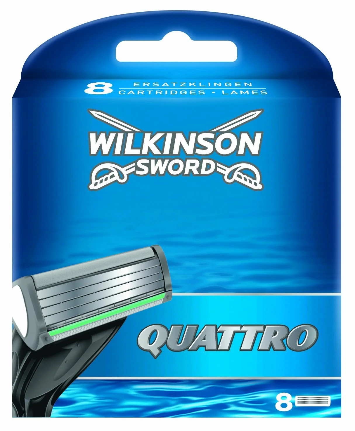 Сменные кассеты для бритья Wilkinson Sword Quattro 8 шт., фото №1 Сменные кассеты для бритья Wilkinson Sword Quattro 8 шт., фото №1