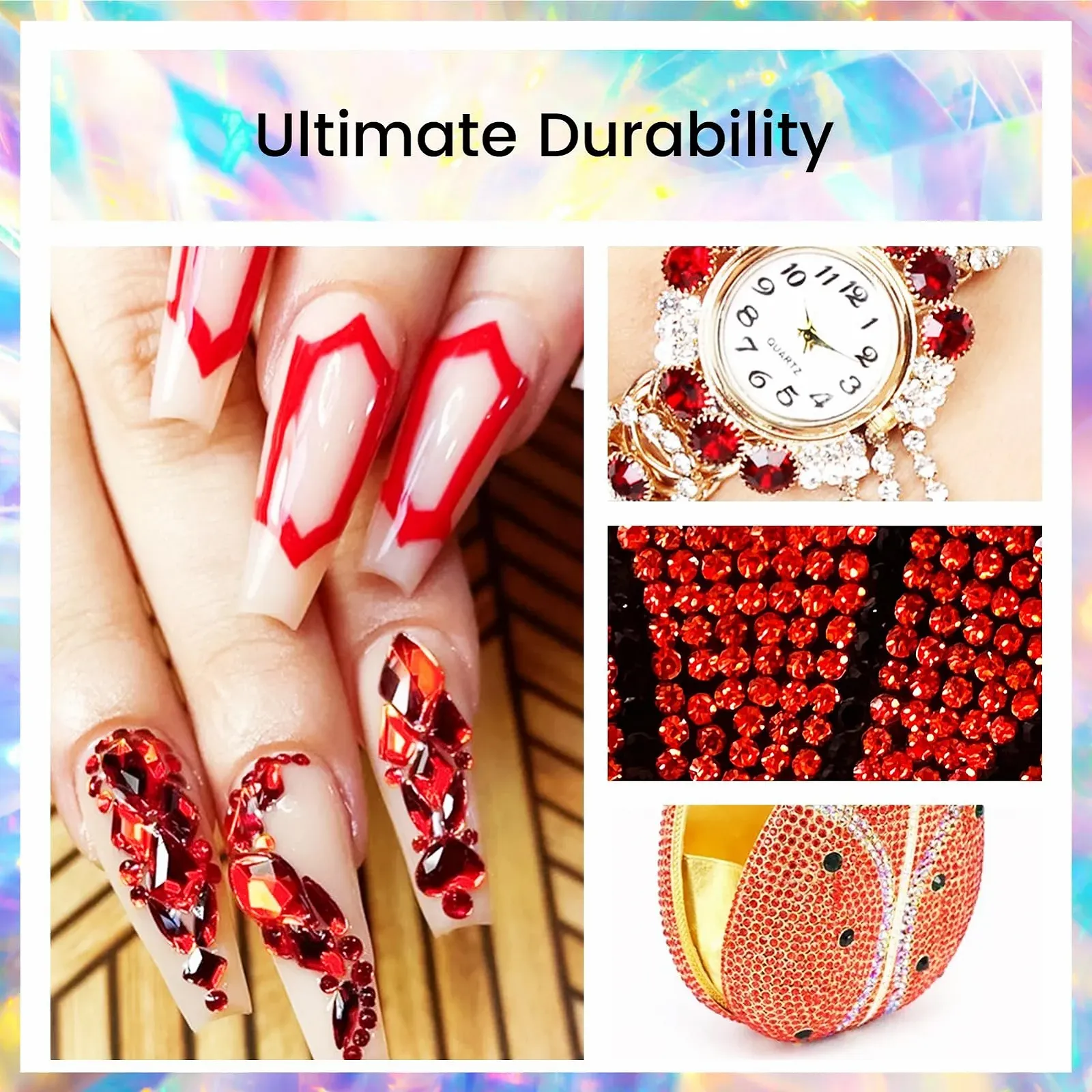 Стрази Novani Crystal Rhinestones Flatback, 1440 шт, скло, колір гіацинт, фото №6