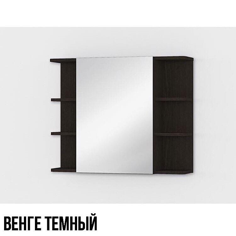 Полка навесная с зеркалом шкафчик в ванную влагостойкий ДСП зеркало, фото №3