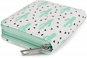 Кошелек styleBREAKER mini с кактусом, на молнии, женский 02040096, бело-мятно-зеленый цвет synthetic.ua - Фото 1