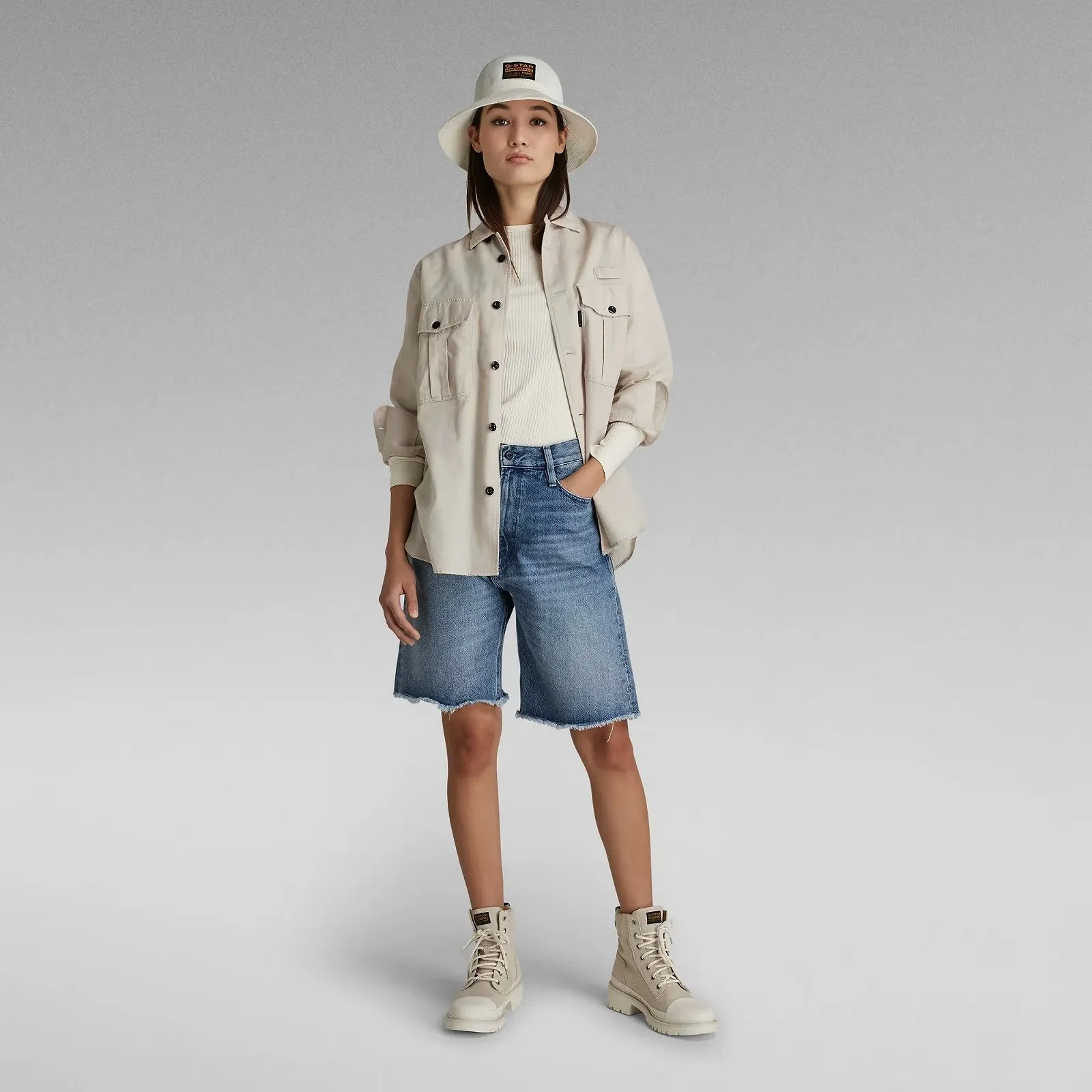 Женская рубашка G-Star RAW Officer Boyfriend Shirt - S, фото №5