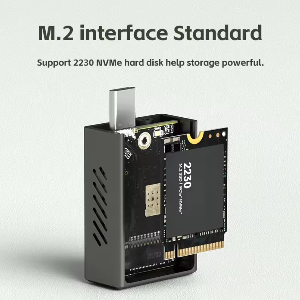Адаптер HAGIBIS M.2 NVMe 2230 PCIe SSD to USB 3.2 с активным охлаждением, фото №9