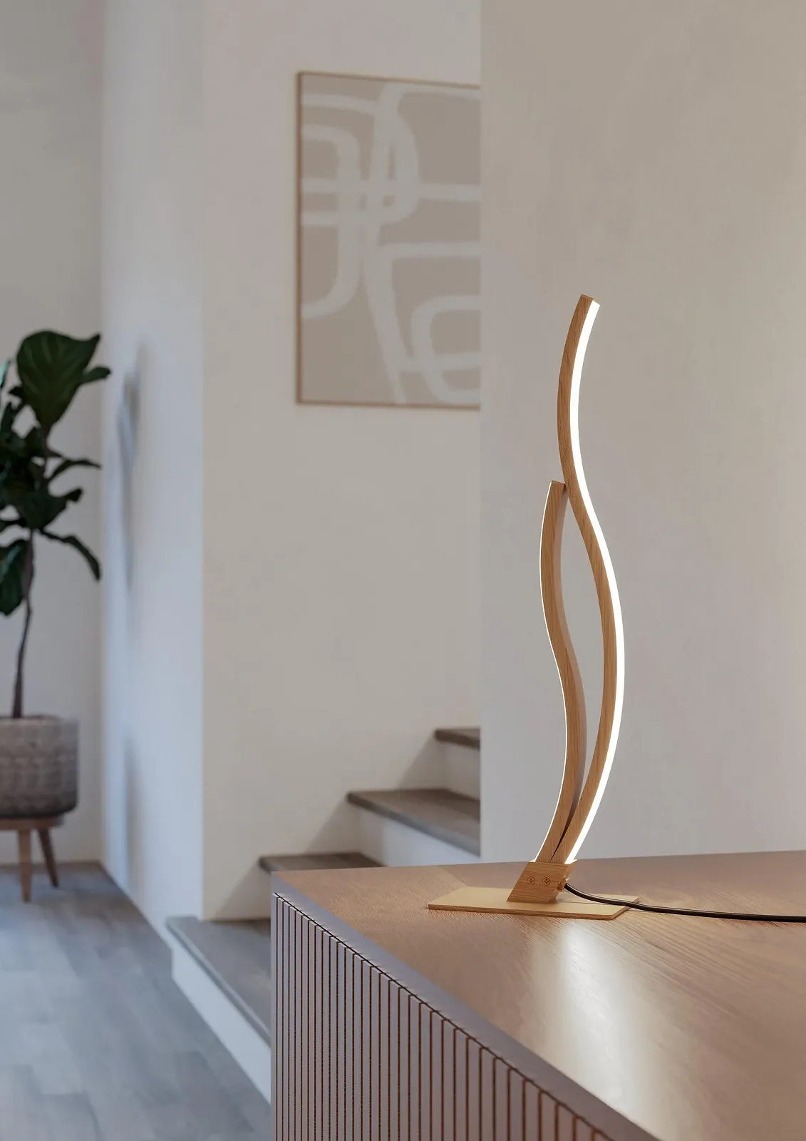 Настольная лампа EGLO Grisolia LED Wood Look 45.5 см, фото №3