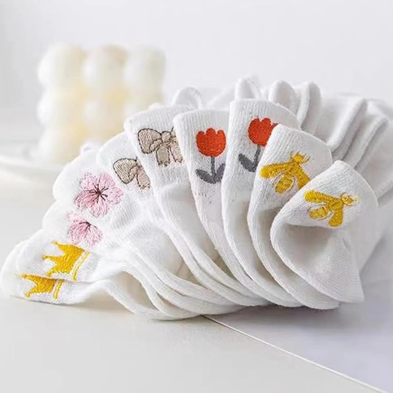 Шкарпетки Жіночі Ankle Квіткові візерунки (6 пар), фото №4 Шкарпетки Жіночі Ankle Квіткові візерунки (6 пар), фото №4