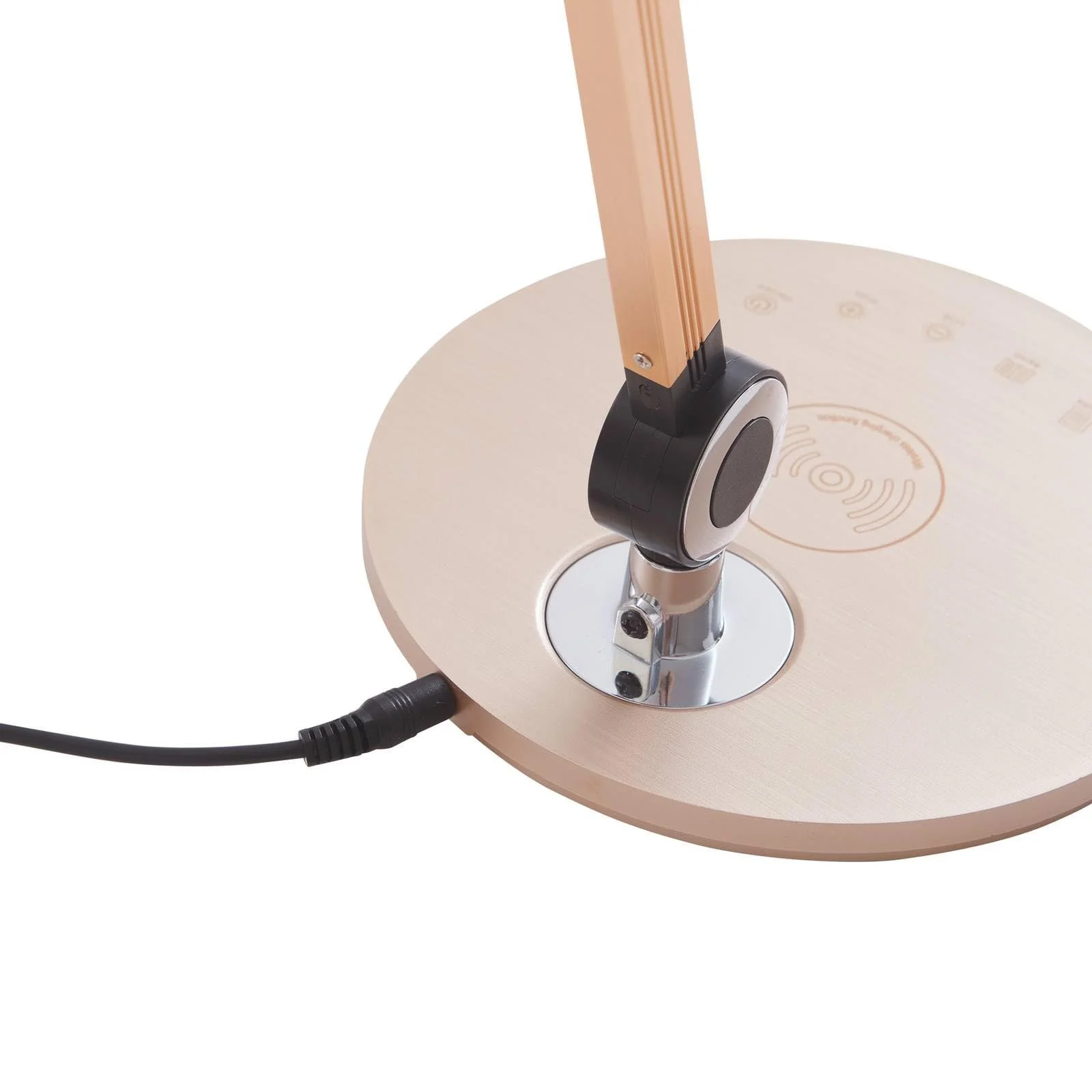 Настільна лампа Lindby Nyxaris LED з сенсорним димером золотиста/латунь, фото №6