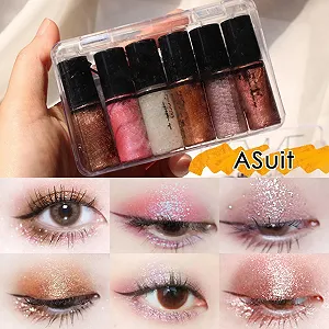 Тени для глаз Allbestaye Жидкая с блестками, 6 цветов цена на synthetic.ua - Фото 1 Тени для глаз Allbestaye Жидкая с блестками, 6 цветов synthetic.ua - Фото 1