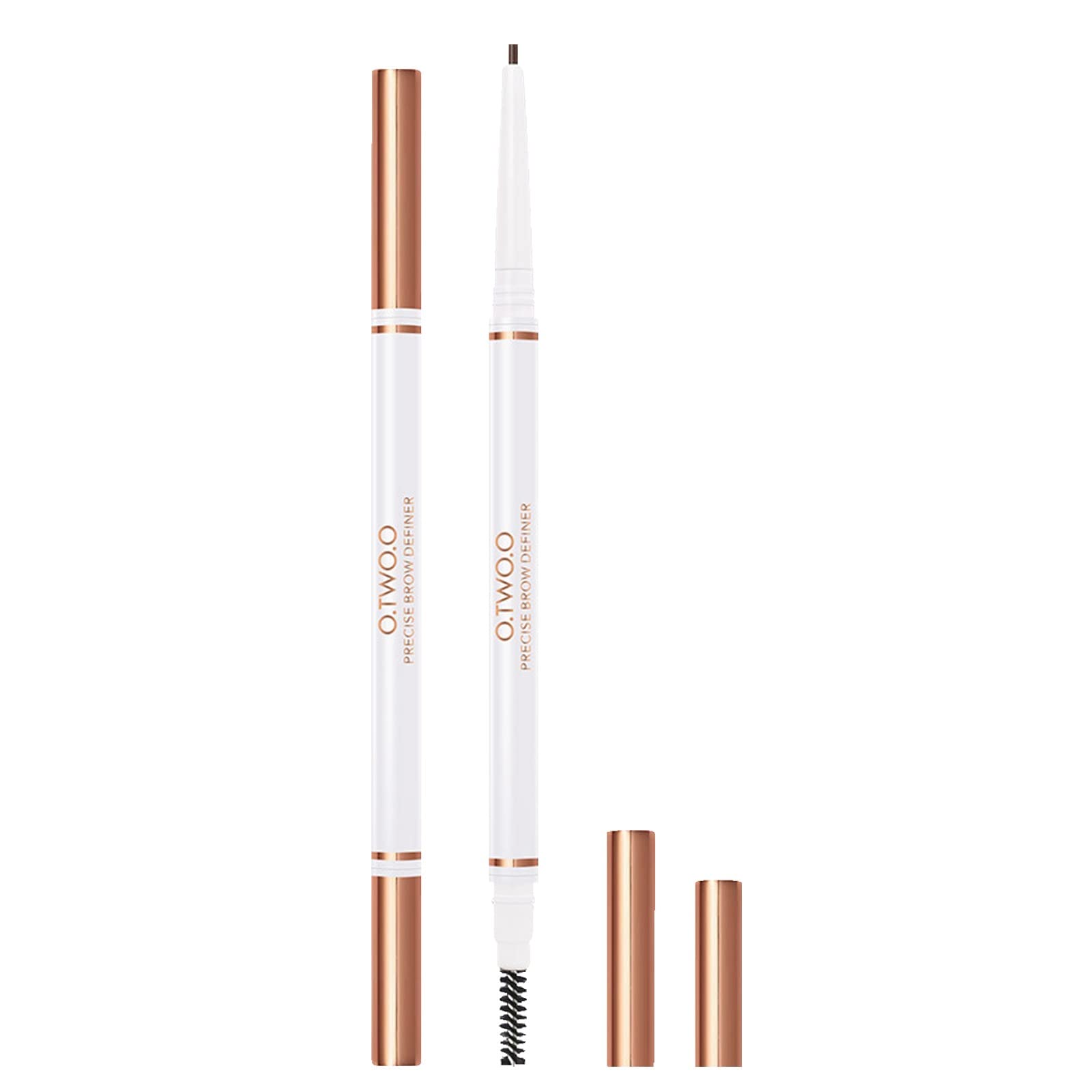олівець для брів HUALONG Double Headed Ultra Fine Waterproof Sweatproof Durable Natural Eyebrow Pencil Without Four Colours Черний Коричневий, фото №1