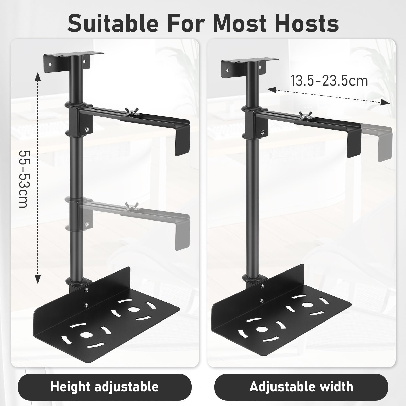 Тримач для ПК регульований 50-530 мм, ширина 135-225 мм до 35 кг, фото №2