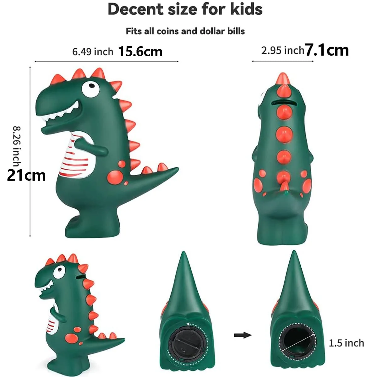 Скарбничка Динозавр T-Rex дитяча Динозавр PVC Large/Small, фото №3