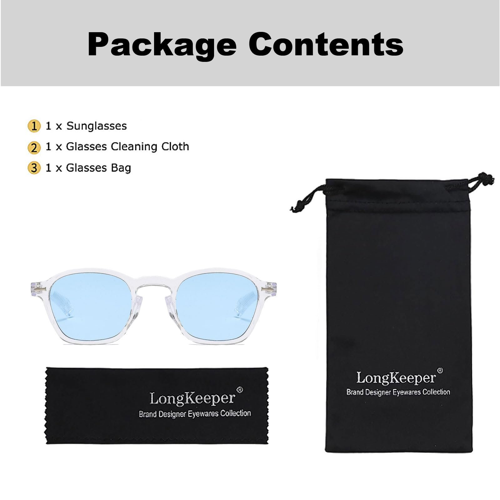 Сонцезахисні окуляри Long Keeper Retro Round Квадратні круглі із захистом UV400, фото №5