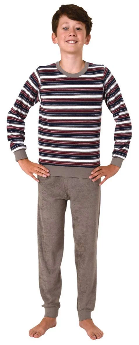 Піжама Terry Towelling для хлопчиків, з довгими рукавами та манжетами 63560, фото №1