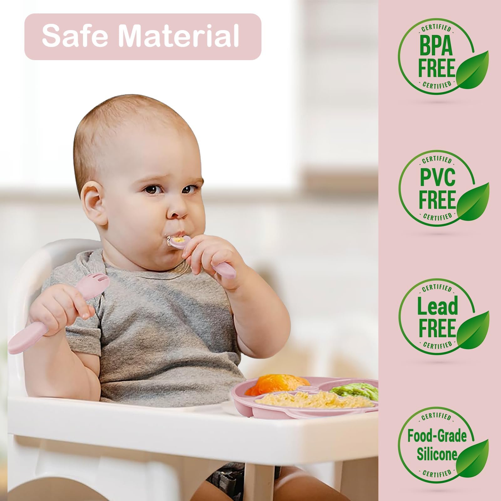 Набор детской посуды Bizcasa силиконовый 9 предметов, фото №7 Набор детской посуды Bizcasa силиконовый 9 предметов, фото №7