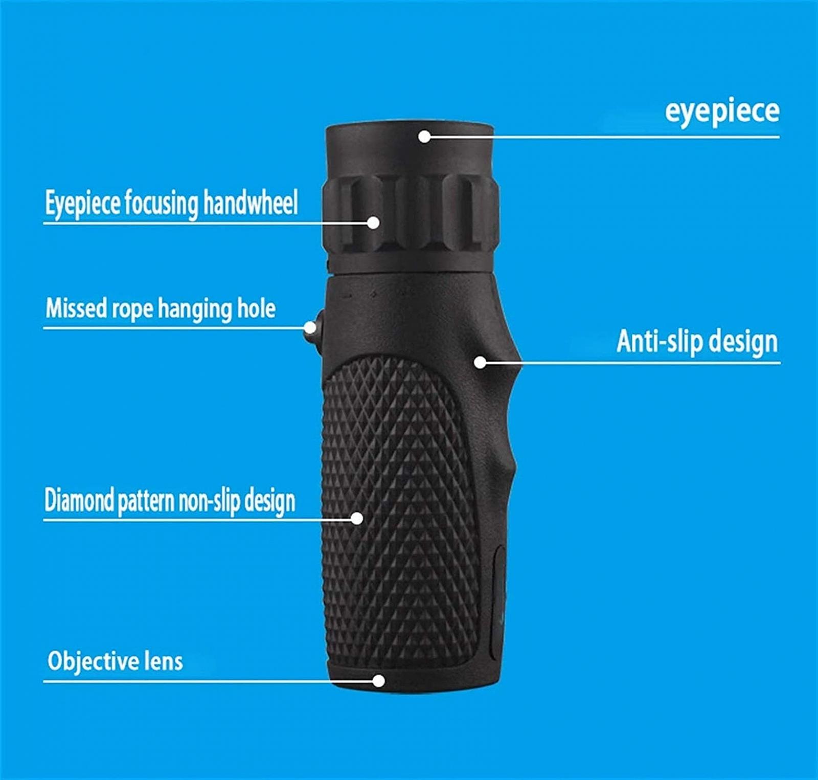 Монокуляр QHYTL 10x Високоякісний Багатошарова синя лінза, фото №6