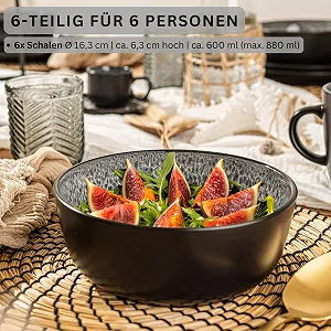 Миска Sänger Sydney Stoneware для хлопьев, набор 6 штук, 550 мл synthetic.ua - Фото 1