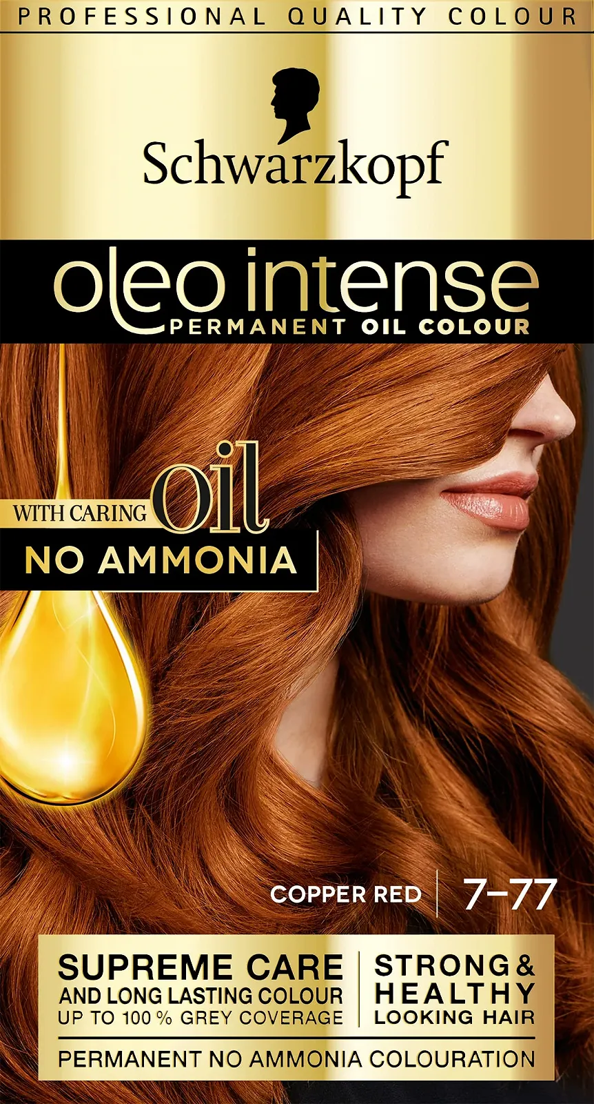 Краска для волос Schwarzkopf Oleo Intense 7-77 Медный красный, фото №1 Краска для волос Schwarzkopf Oleo Intense 7-77 Медный красный, фото №1