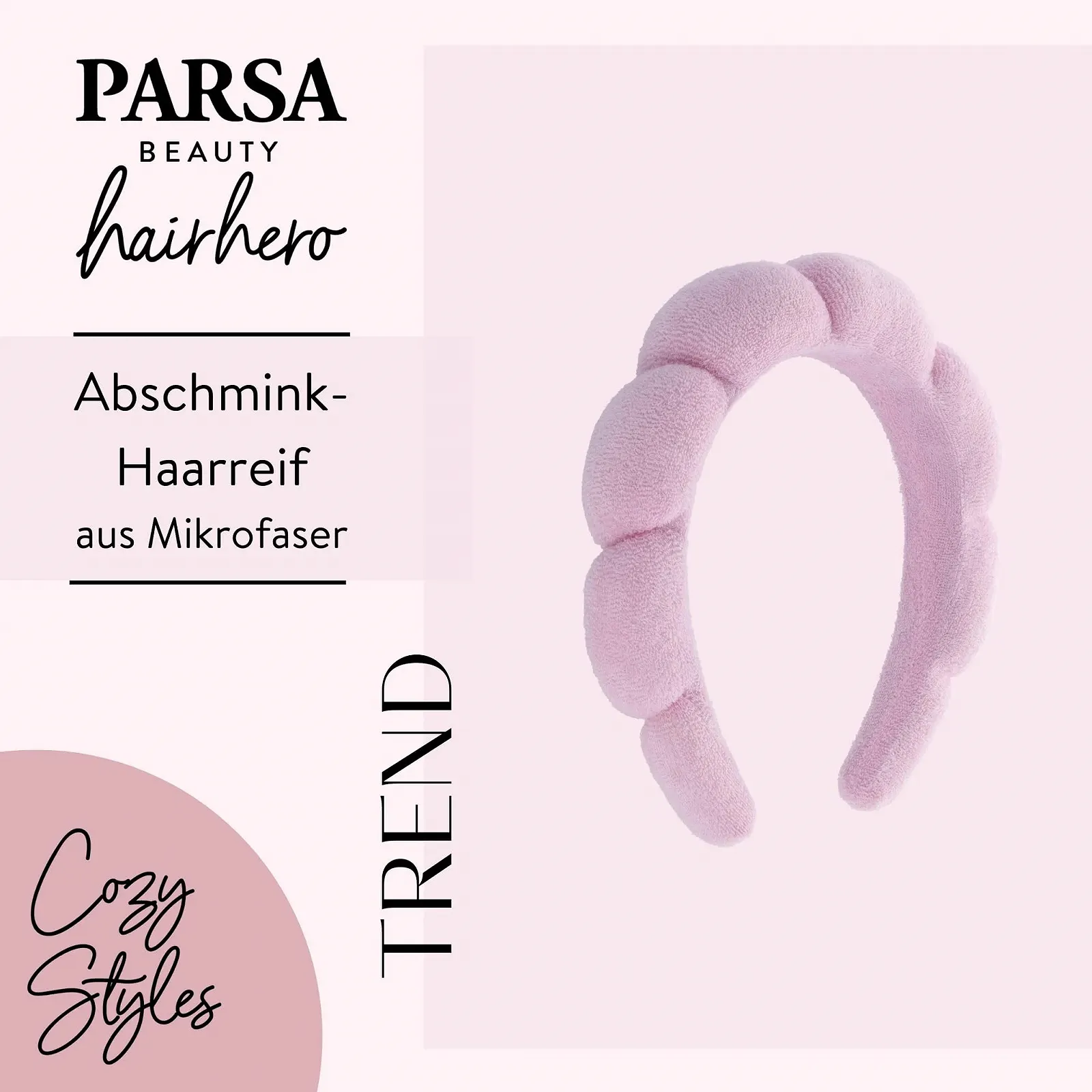 Обруч на голову Parsa Beauty Hair Heroes Cozy Styles Мікрофібра Рожевий, фото №2 Обруч на голову Parsa Beauty Hair Heroes Cozy Styles Мікрофібра Рожевий, фото №2