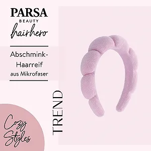 Обруч на голову Parsa Beauty Hair Heroes Cozy Styles Микрофибра Розовый synthetic.ua - Фото 1