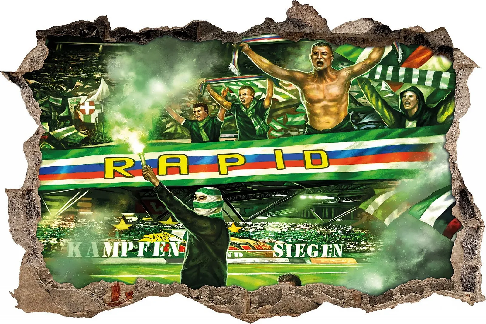 3D-наклейка на стену Rapid Fight and Siegen 92 x 62 см, фото №1 3D-наклейка на стену Rapid Fight and Siegen 92 x 62 см, фото №1