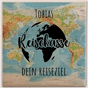 Скарбничка Travel Fund World Globe дерев'яна synthetic.ua - Фото 1