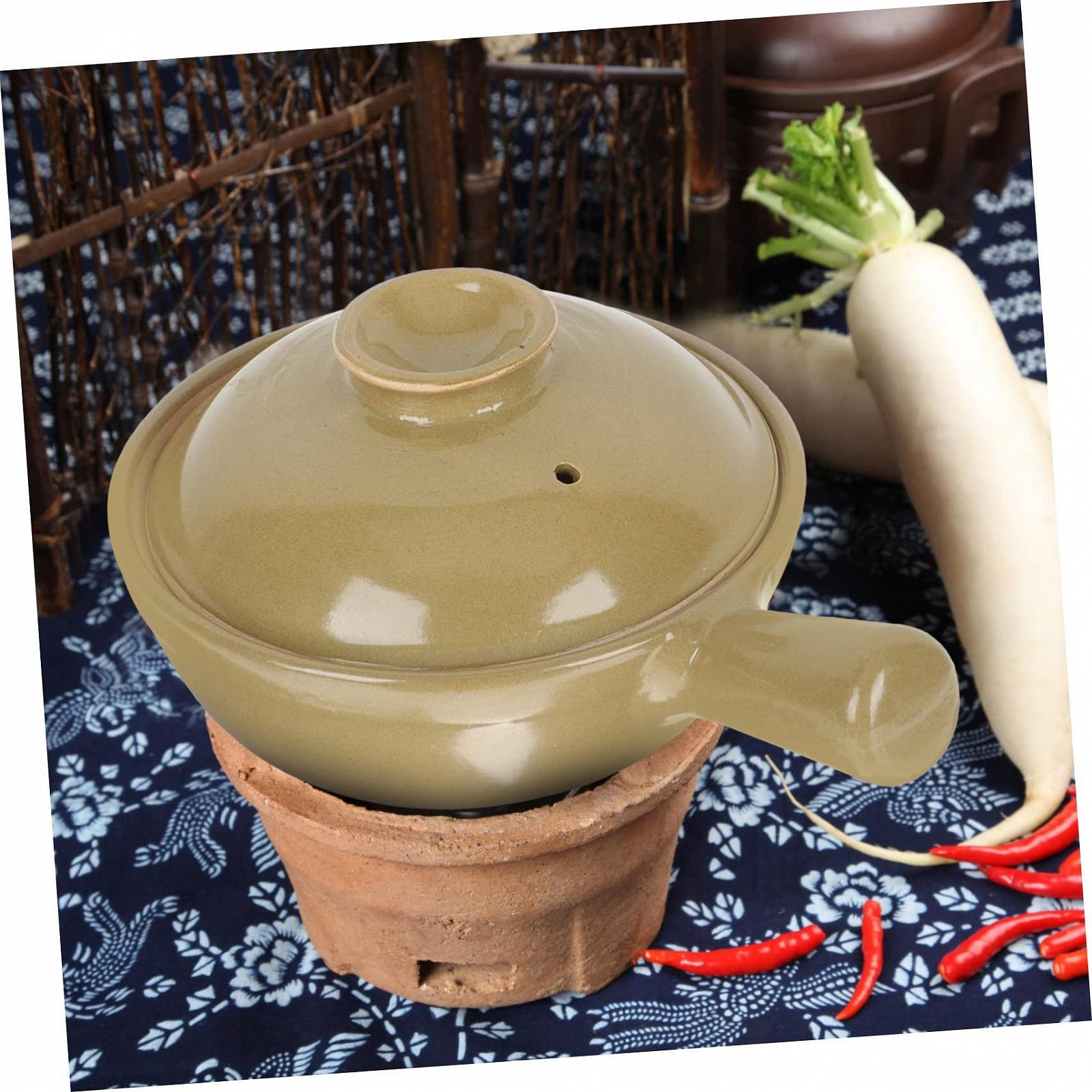 Кастрюля GALPADA термостойкая с ручками керамическая, фото №3