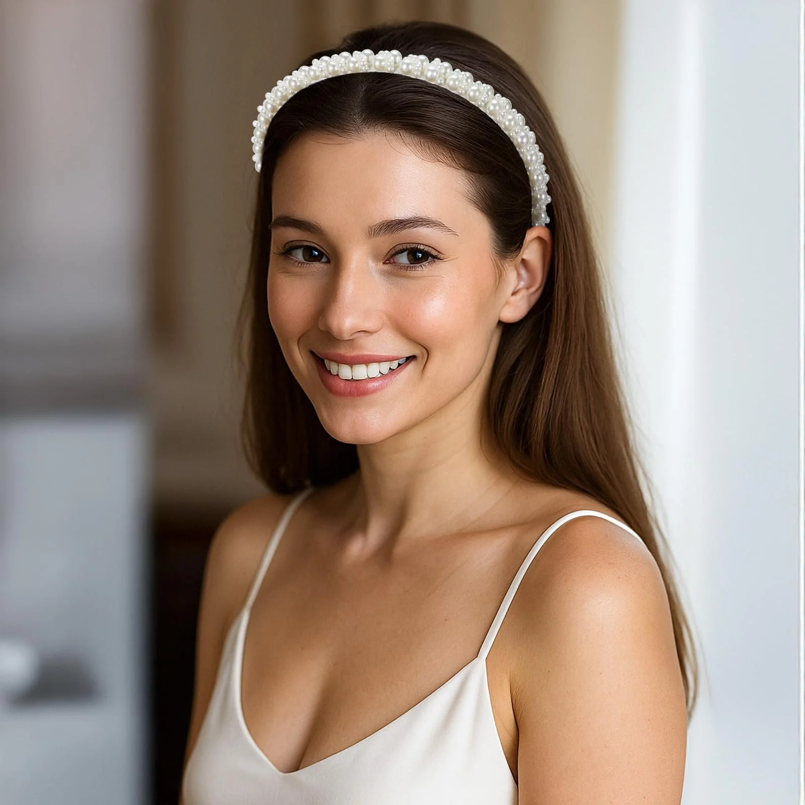 Обруч для волос Женский Жемчужный, фото №5