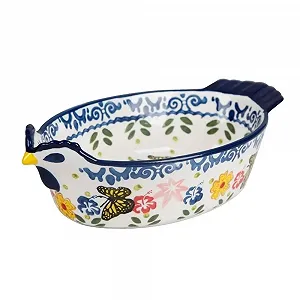 Форма для запекания керамическая 807 мл, с ручками, для духовки - Фото 1